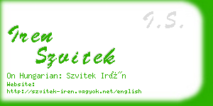 iren szvitek business card